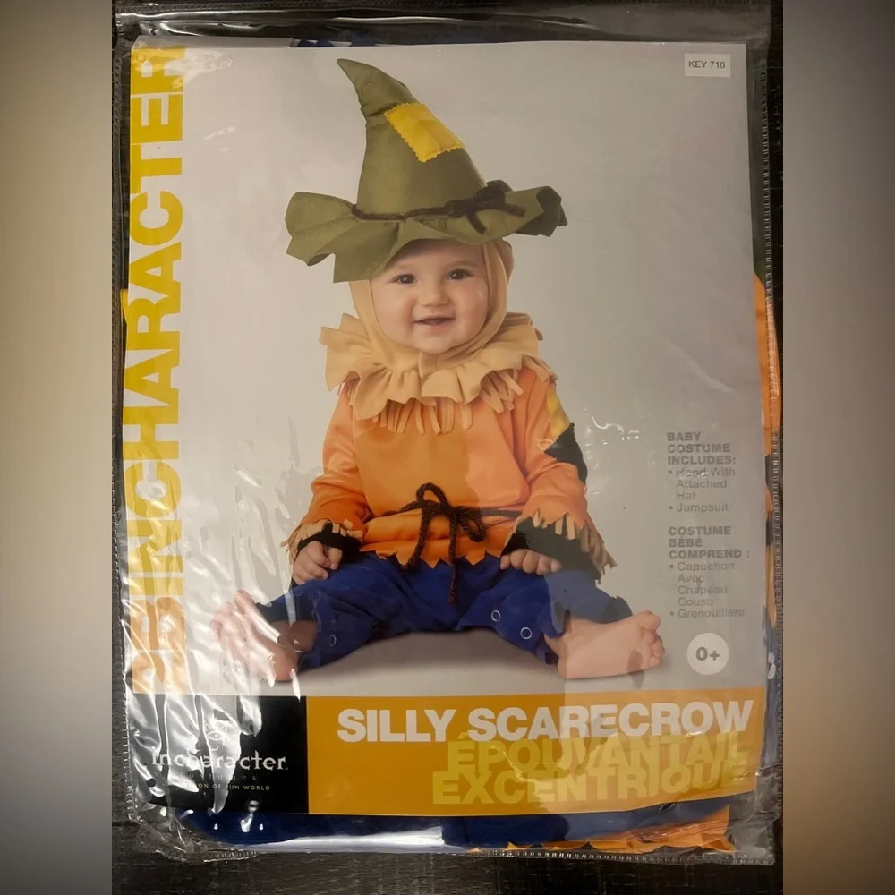 Adorable Infant Silly Scarecrow Cosplay Costume 12-18 months NEW!